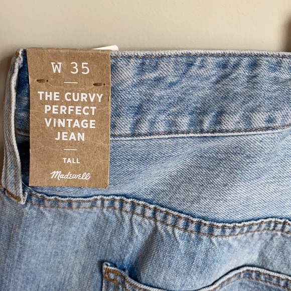 NWT MADEWELL The Vintage Curvy Perfect Jean Tall in Banner Wash - Picture 7 of 9